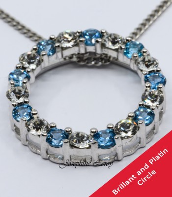 Ciondoli Platinum London Topaz e Brilliant Circle