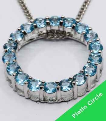 Платиновый кулон Swiss Topaz Circle