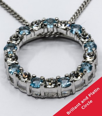 Pendenti Platinum Swiss Topaz e Brilliant Circle