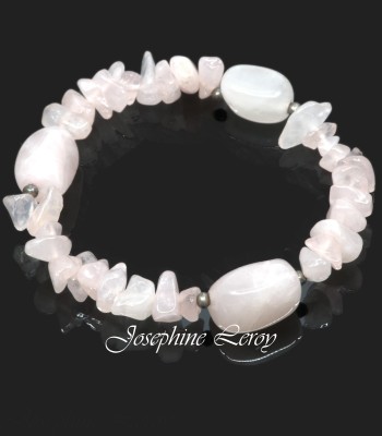 Bracelet en quartz rose