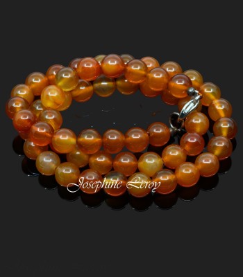 Carnelian 8mm Perlen Kette 45cm lang