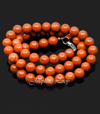 Red Jasper 8mm Perlen Kette 45cm lang